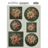 Pushout - Yvonne Creations - Scenery - Aquarella - Christmas Miracle - Vintage Green Flowers - CDS10036