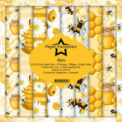 Paper Favourites - Papirpakke 30.5x30.5 - Bees - PF410