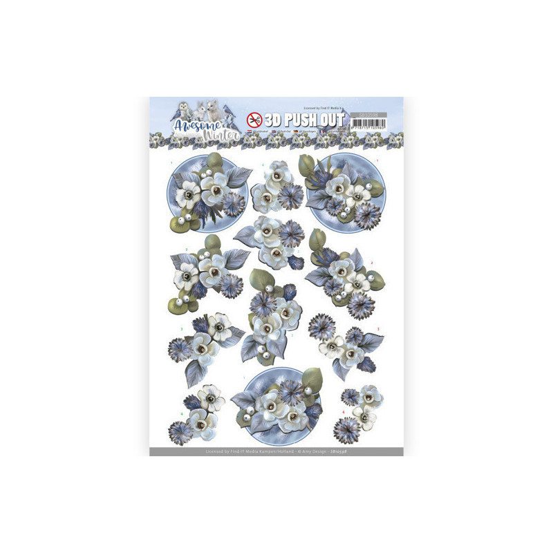 Pushout - Amy Design - Awesome Winter - Winter Flowers - SB10598