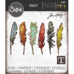 Sizzix - Tim Holtz - Thinlits Die - Feathery - 666003