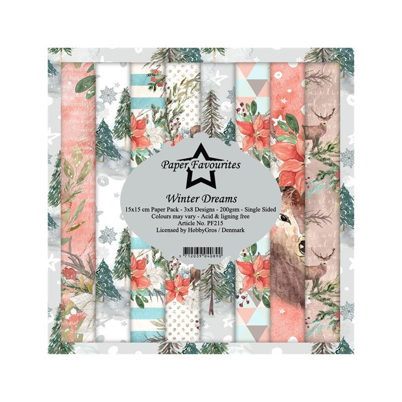Paper Favourites - Papirpakke 15x15 - Winter Dreams - PF215