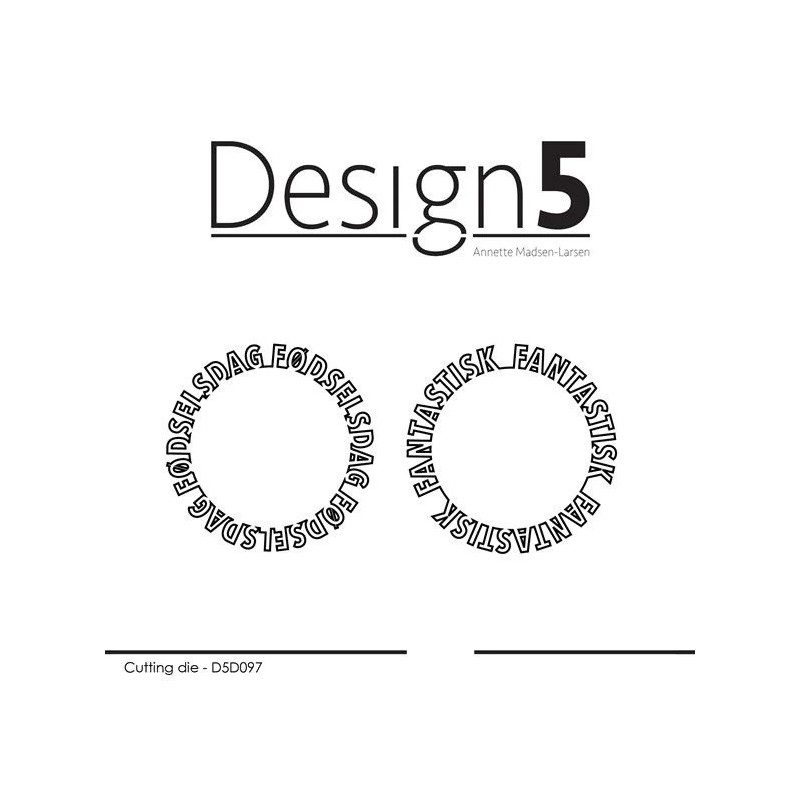 Design5 - Circledies - Fødselsdag & Fantastisk - D5D097