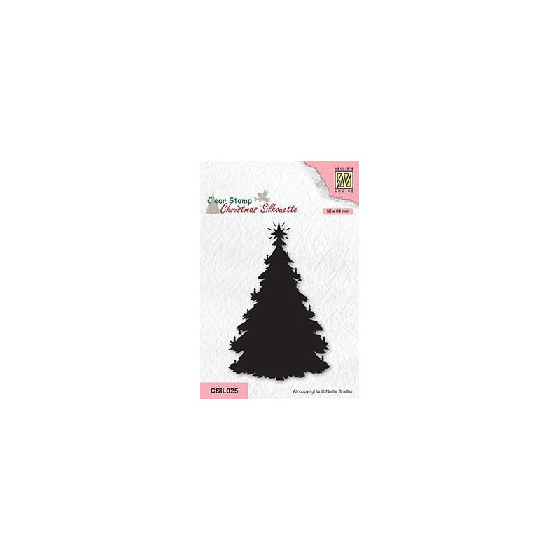 Nellie Snellen - Clear Stamps - Christmas Silhouette - Christmas Tree - CSIL025