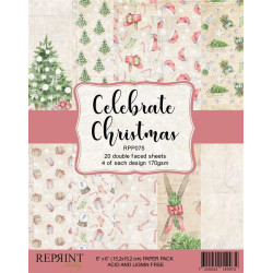 Reprint - Papirpakke 15x15 - Celebrate Christmas - RPP075