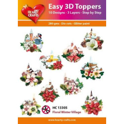 Easy 3D Toppers - Floral Winter Village