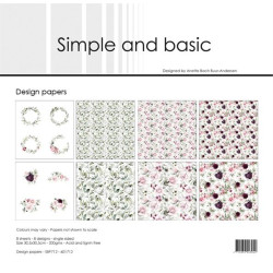 Simple And Basic - Papirpakke 30.5x30.5 - Beautiful Roses - SBP712