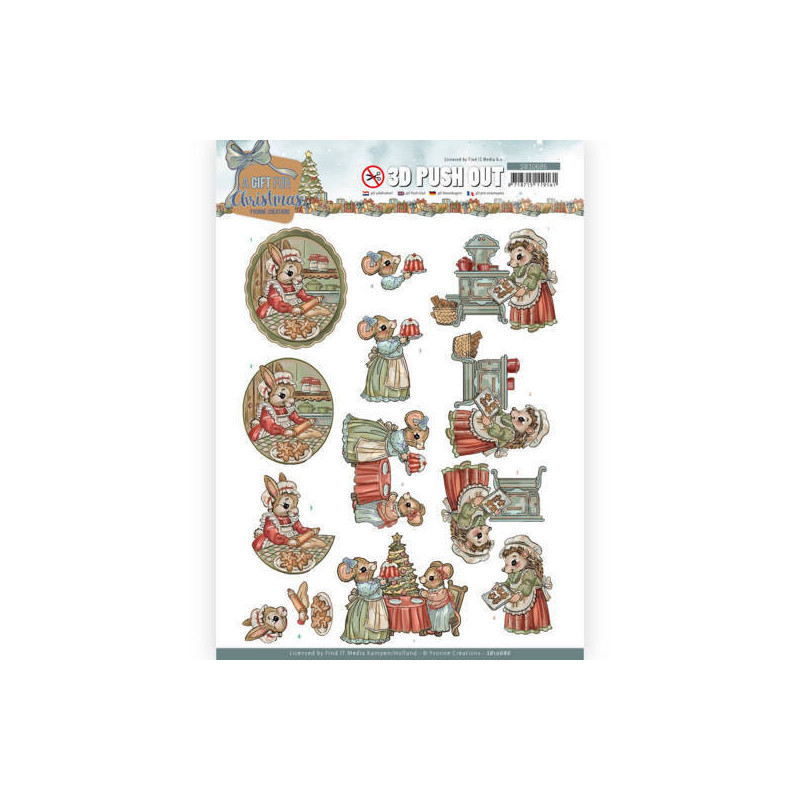 Pushout - Yvonne Creations - A Gift For Christmas - Christmas Cake - SB10686