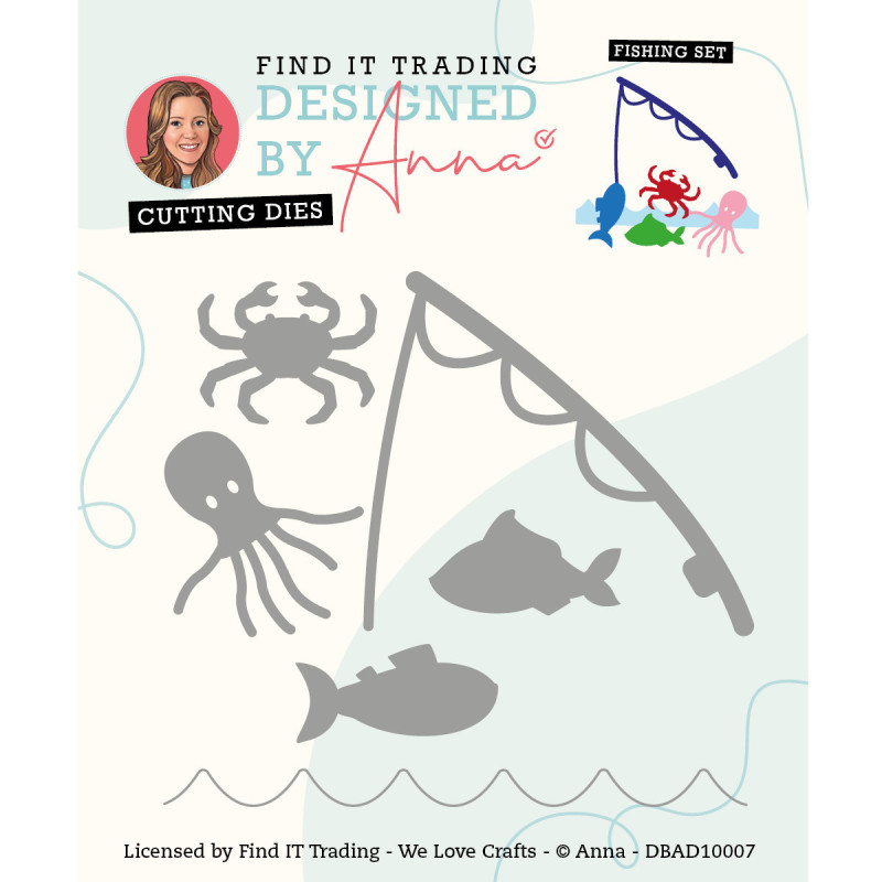 Designed By Anna - Mix And Match Cutting Dies - Fishing Set