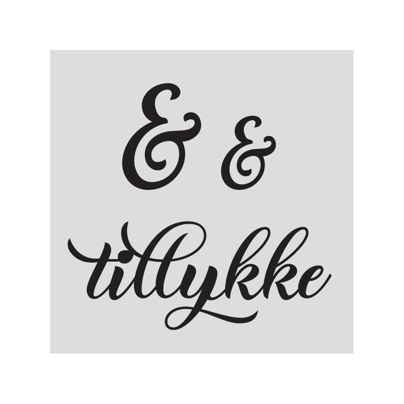 Design5 - Stempel - Tillykke + && - D500127C
