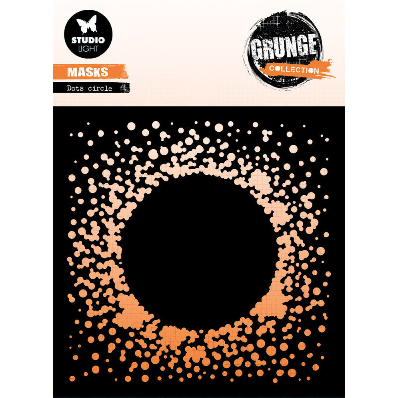 Studio Light - Mask Stencil - Grunge Collection - Dots Circle - SL-GR-MASK181