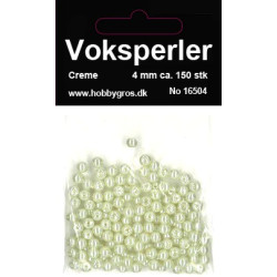 Hobbygros - Voksperler - Creme