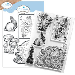 Elizabeth Craft Designs - Die & Stamp - Hand Drawn Stamps - Rabbit Hole