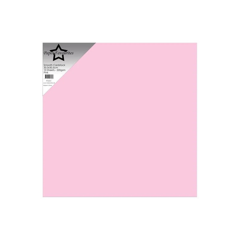 Paper Favourites - Smooth Cardstock 30.5x30.5 cm - Pink - PFSS501