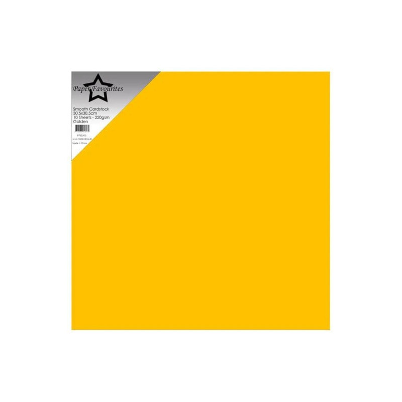 Paper Favourites - Smooth Cardstock 30.5x30.5 cm - Golden - PFSS503
