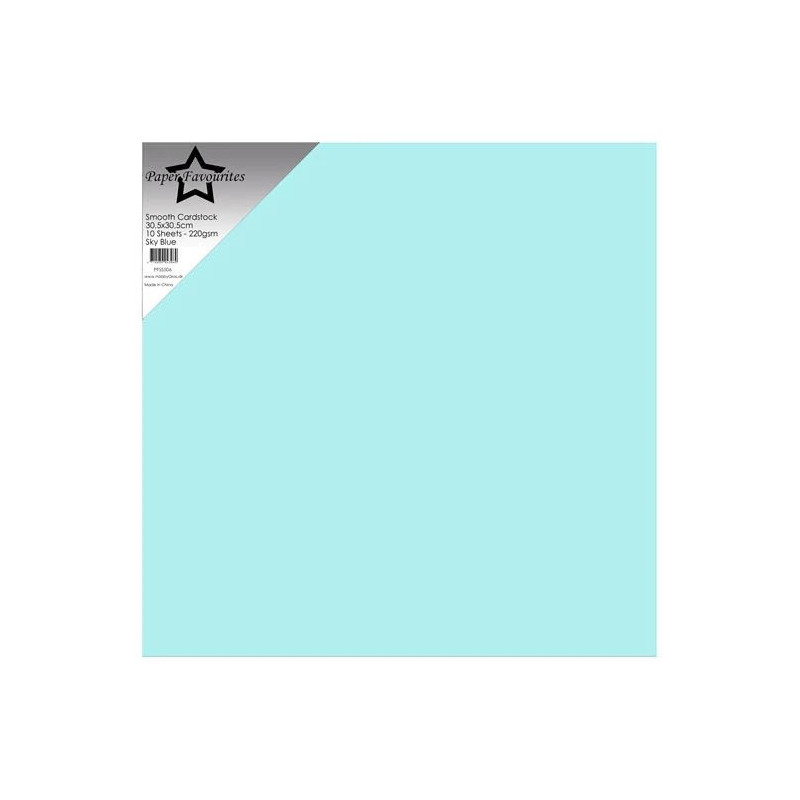 Paper Favourites - Smooth Cardstock 30.5x30.5 cm - Sky Blue - PFSS506