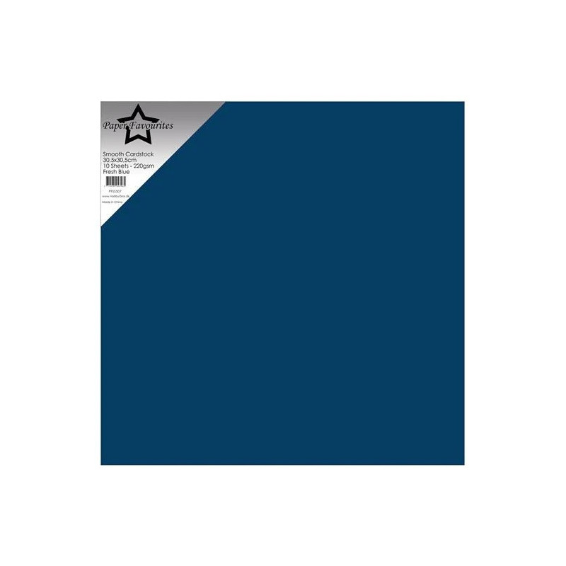 Paper Favourites - Smooth Cardstock 30.5x30.5 cm - Fresh Blue - PFSS507