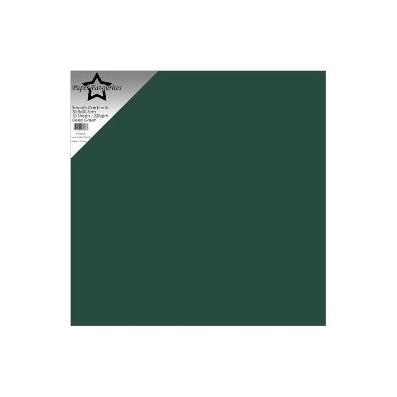 Paper Favourites - Smooth Cardstock 30.5x30.5 cm - Deep Green - PFSS508