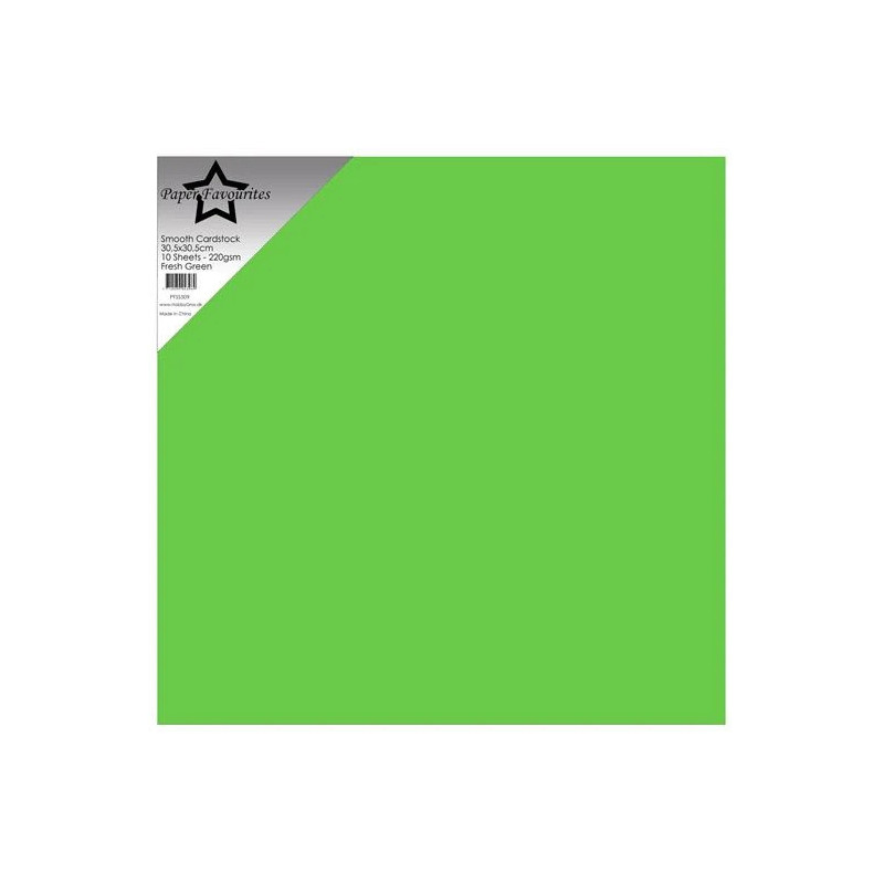 Paper Favourites - Smooth Cardstock 30.5x30.5 cm - Fresh Green - PFSS509