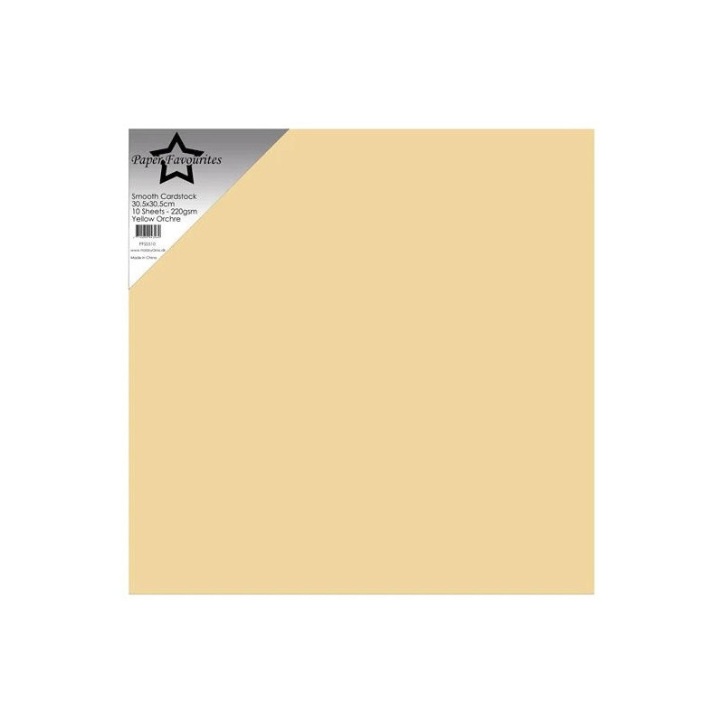 Paper Favourites - Smooth Cardstock 30.5x30.5 cm - Yellow Orchre - PFSS510