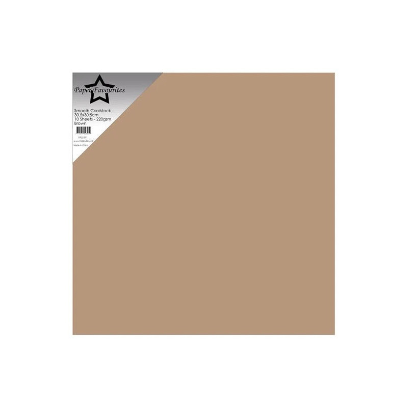 Paper Favourites - Smooth Cardstock 30.5x30.5 cm - Brown - PFSS511