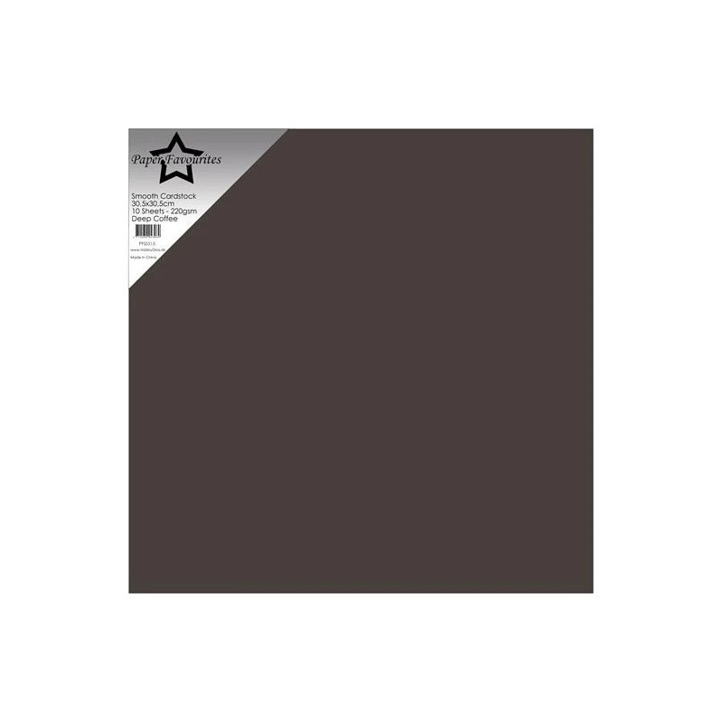 Paper Favourites - Smooth Cardstock 30.5x30.5 cm - Deep Coffee - PFSS513
