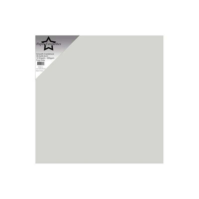 Paper Favourites - Smooth Cardstock 30.5x30.5 cm - Fog Grey - PFSS515