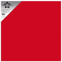 Paper Favourites - Smooth Cardstock 30.5x30.5 cm - Chinese Red - PFSS518