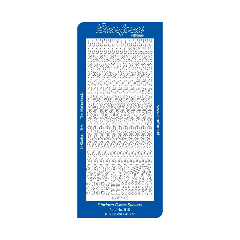 Starform 815 -Tekst I Glimmer Grøn Med Guld Kant
