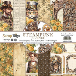 ScrapBoys - Papirblok 15x15 - Steampunk Journey