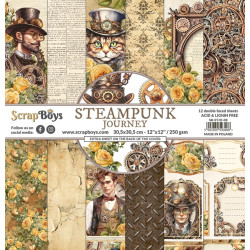 ScrapBoys - Papirblok 30x30 - Steampunk Journey