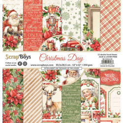 ScrapBoys - Papirblok 30x30 - Christmas Day