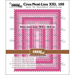 CREAlies - Crea-Nest-Lies XXL No. 153 - Rectangles With Wavy Lines - CLNestXXL153