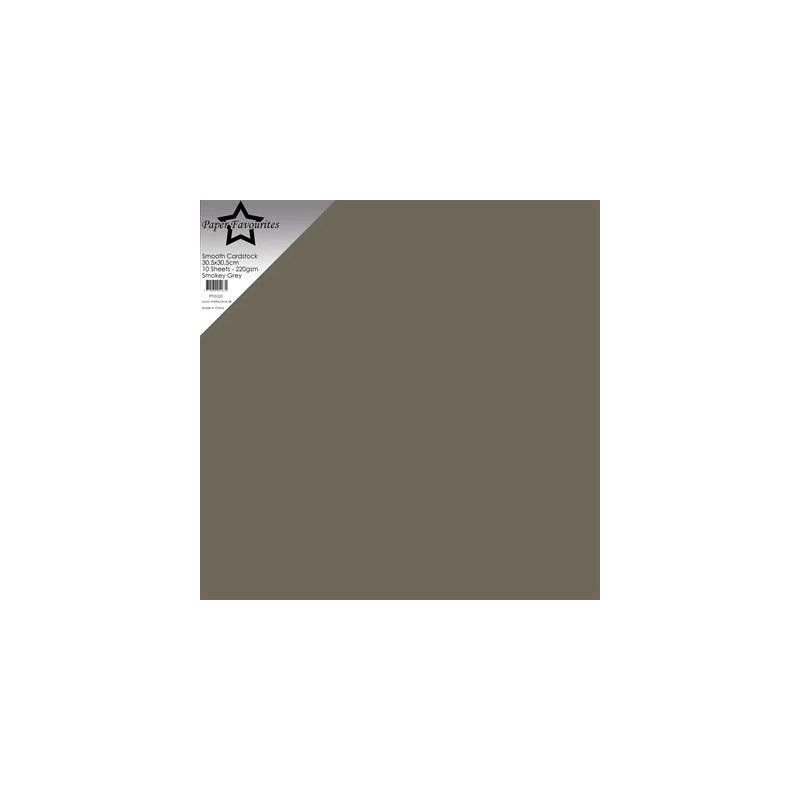 Paper Favourites - Smooth Cardstock 30.5x30.5 cm - Smokey Grey - PFSS520