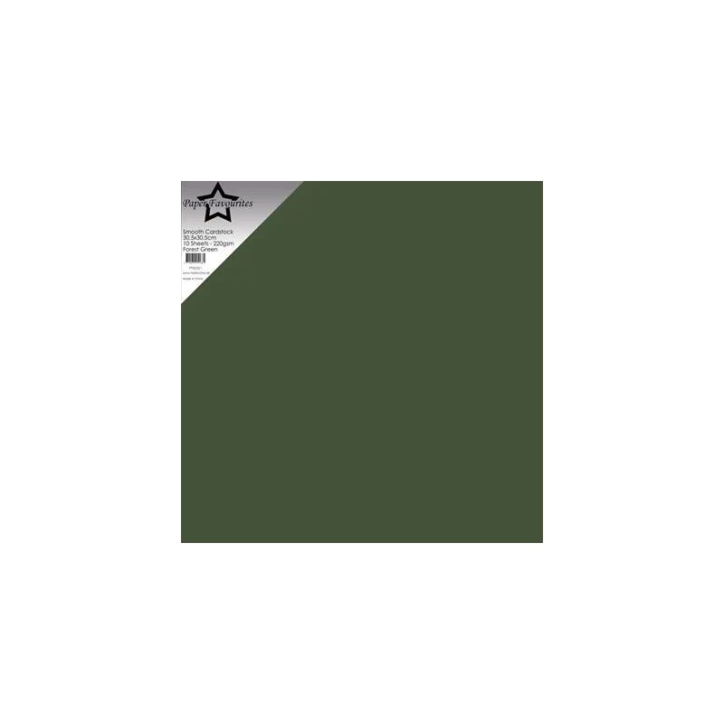 Paper Favourites - Smooth Cardstock 30.5x30.5 cm - Forest Green - PFSS521
