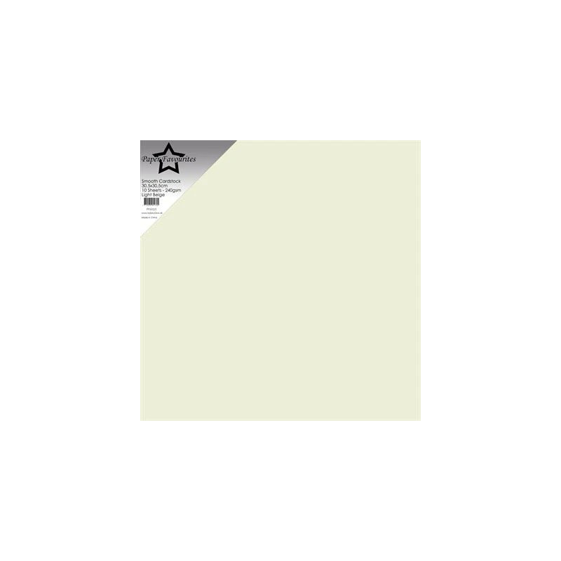 Paper Favourites - Smooth Cardstock 30.5x30.5 cm - Light Beige - PFSS523