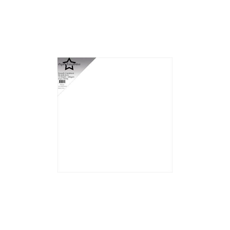 Paper Favourites - Smooth Cardstock 30.5x30.5 cm - Snow White - PFSS524