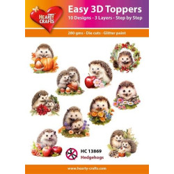 Easy 3D Toppers - Hedgehogs