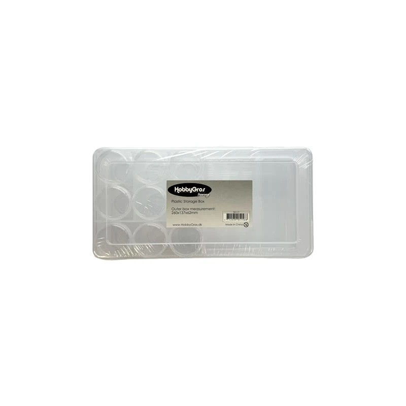 HobbyGros Storage - Plastic Storage Box w/9 Cups - SS117