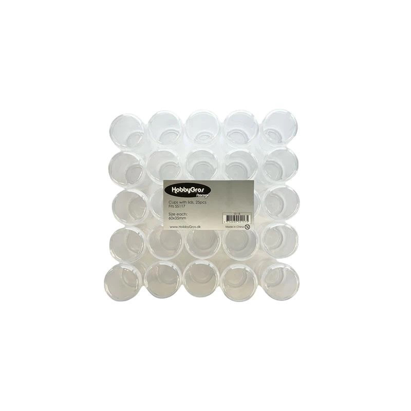HobbyGros Storage - Cups With Lids - SS118