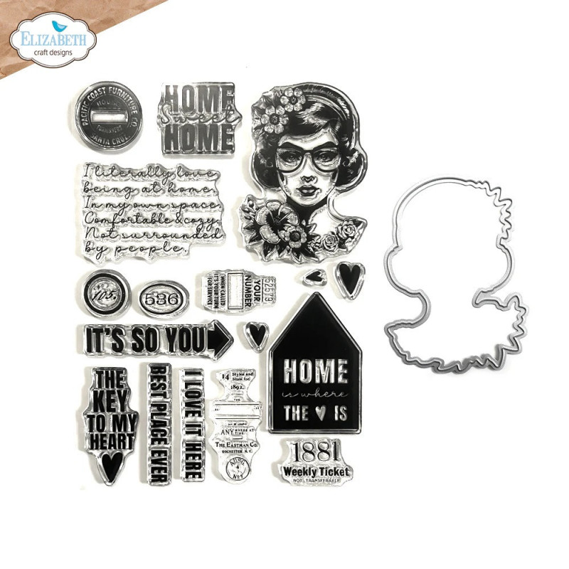 Elizabeth Craft Designs - Stamp And Die Set - Planner Essentials - Frida At Home