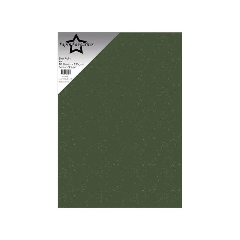 Paper Favourites - Star Rain - Forest Green - PFSS606