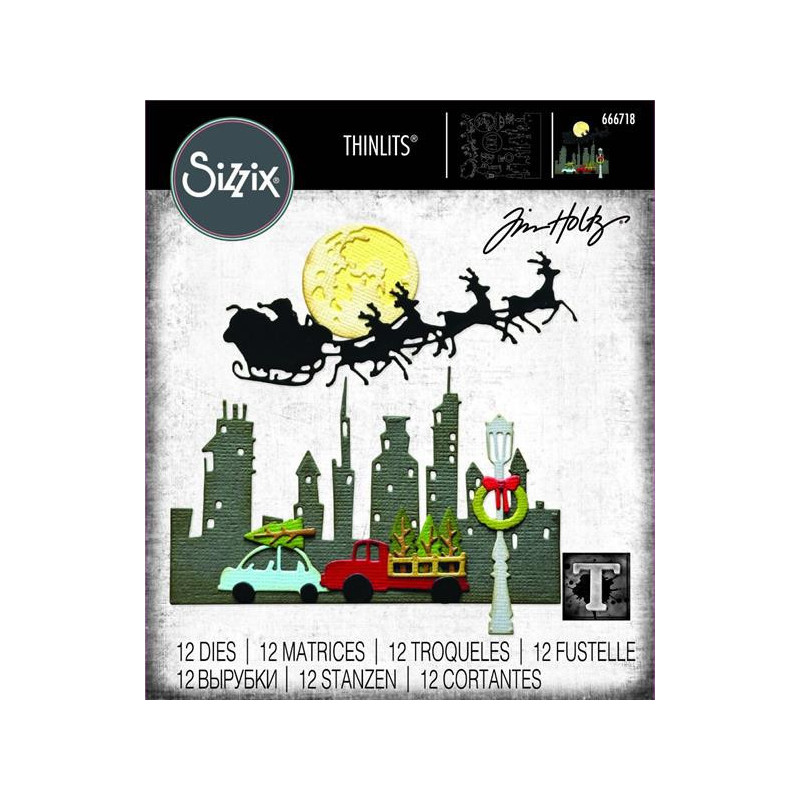 Sizzix - Tim Holtz - Thinlits Die - Vault Christmas Magic - 666718