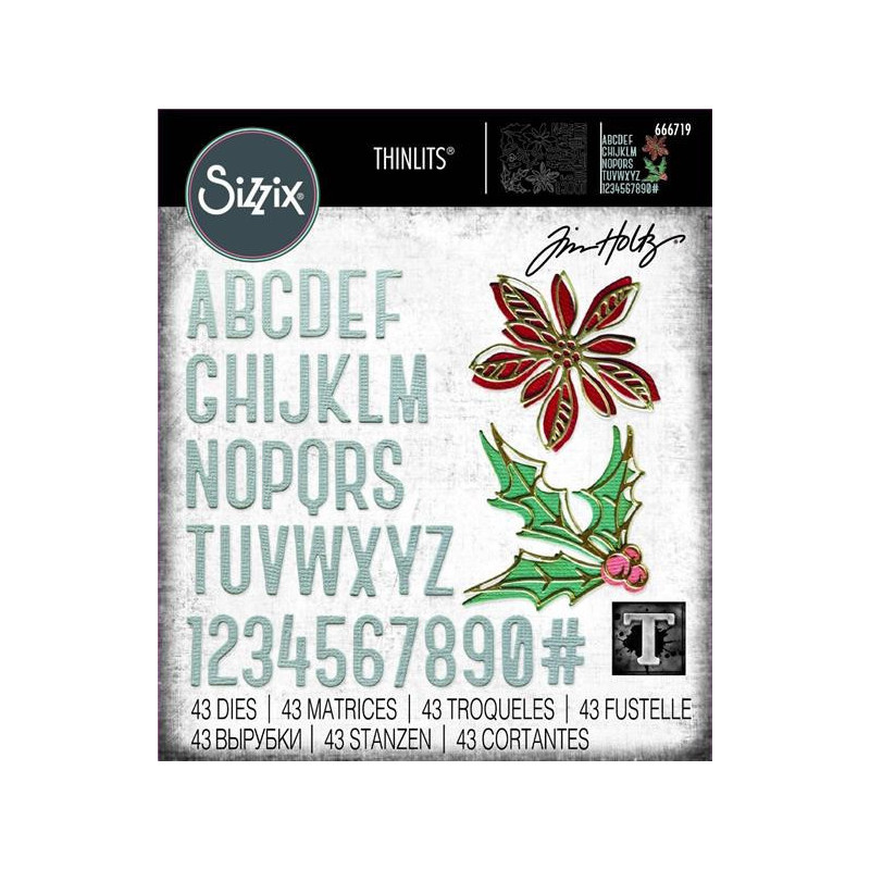 Sizzix - Tim Holtz - Thinlits Die - Vault Seasonal Sketch - 666719