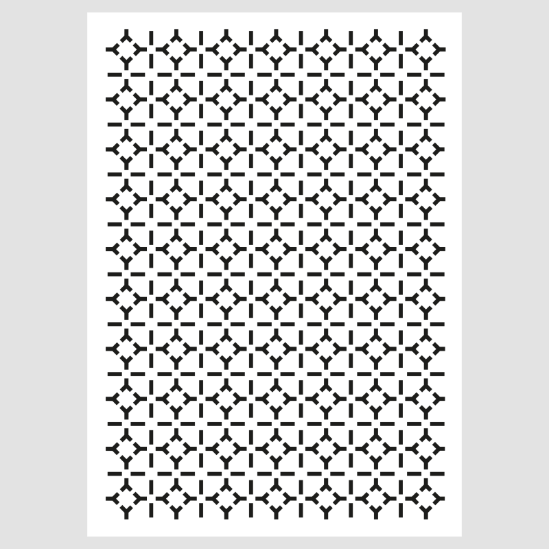 Design5 - Stencil - 8 Kants Mønster - D500057S
