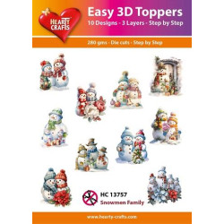 Easy 3D Toppers - Snowmen...