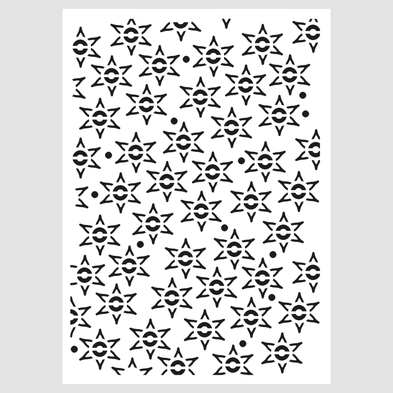 Design5 - Stencil - Stjerneblomster - D500062S
