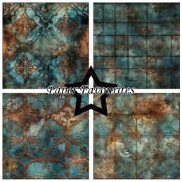 Paper Favourites - Papirpakke 30.5x30.5 - Patina - PF717