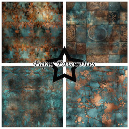 Paper Favourites - Papirpakke 30.5x30.5 - Patina - PF717