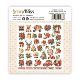ScrapBoys - Double Sided Die Cut Elements - Happy Christmas