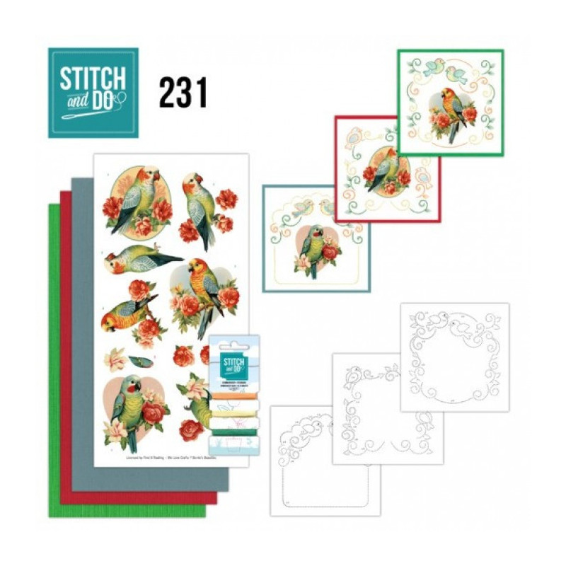 Stitch And Do 231 - Romantic Parakeet